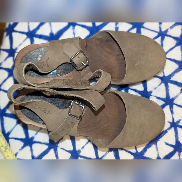Lotta's Stockholm Highwood Taupe Clogs Oiled Nubuck Leather Brown Base 38 / 7.5 - Picture 15 of 15